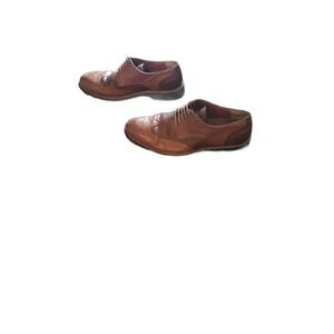 Penguin Oxford Shoes Men Sz 10 Lace‎ Up Brown Leather Preppy Formal Workwear